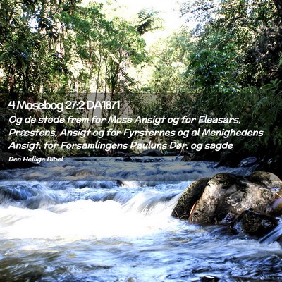 Picture 02 - 4 Mosebog 27:2 DA1871 - Og de stode frem for Mose Ansigt og for Eleasars, - Bible Verse Picture