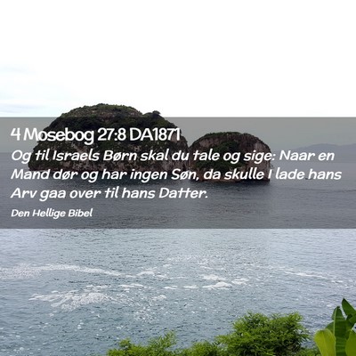 Picture 02 - 4 Mosebog 27:8 DA1871 - Og til Israels Børn skal du tale og sige: Naar - Bible Verse Picture