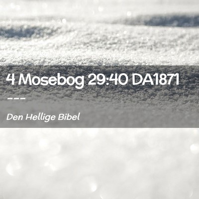 Picture 02 - 4 Mosebog 29:40 DA1871 -  - Bible Verse Picture