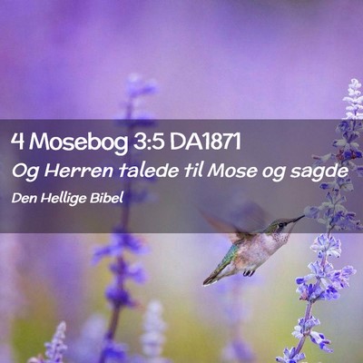Picture 02 - 4 Mosebog 3:5 DA1871 - Og Herren talede til Mose og - Bible Verse Picture