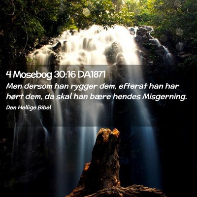 Picture 02 - 4 Mosebog 30:16 DA1871 - Men dersom han rygger dem, efterat han har hørt - Bible Verse Picture