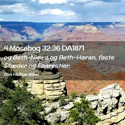 Picture 02 - 4 Mosebog 32:36 DA1871 - og Beth-Nimra og Beth-Haran, faste Stæder og - Bible Verse Picture