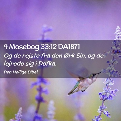 Picture 02 - 4 Mosebog 33:12 DA1871 - Og de rejste fra den Ørk Sin, og de lejrede sig - Bible Verse Picture