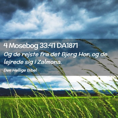 Picture 02 - 4 Mosebog 33:41 DA1871 - Og de rejste fra det Bjerg Hor, og de lejrede sig - Bible Verse Picture
