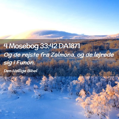 Picture 02 - 4 Mosebog 33:42 DA1871 - Og de rejste fra Zalmona, og de lejrede sig i - Bible Verse Picture