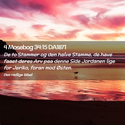 Picture 02 - 4 Mosebog 34:15 DA1871 - De to Stammer og den halve Stamme, de have faaet - Bible Verse Picture