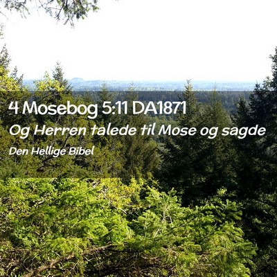 Picture 02 - 4 Mosebog 5:11 DA1871 - Og Herren talede til Mose og - Bible Verse Picture