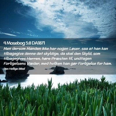 Picture 02 - 4 Mosebog 5:8 DA1871 - Men dersom Manden ikke har nogen Løser, saa at - Bible Verse Picture
