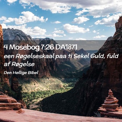 Picture 02 - 4 Mosebog 7:26 DA1871 - een Røgelseskaal paa ti Sekel Guld, fuld af - Bible Verse Picture