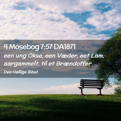 Picture 02 - 4 Mosebog 7:57 DA1871 - een ung Okse, een Væder, eet Lam, aargammelt, - Bible Verse Picture