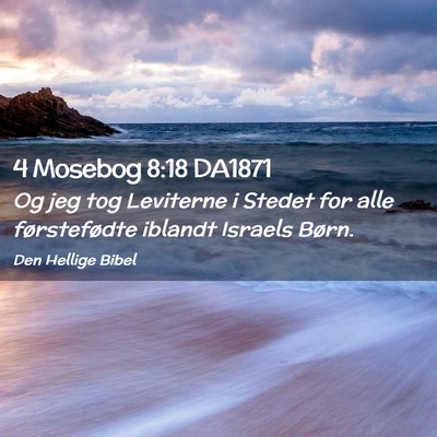 Picture 02 - 4 Mosebog 8:18 DA1871 - Og jeg tog Leviterne i Stedet for alle - Bible Verse Picture