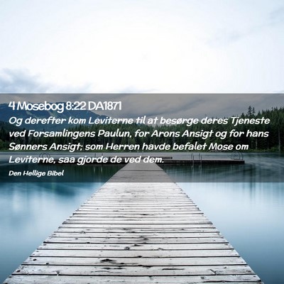 Picture 02 - 4 Mosebog 8:22 DA1871 - Og derefter kom Leviterne til at besørge deres - Bible Verse Picture