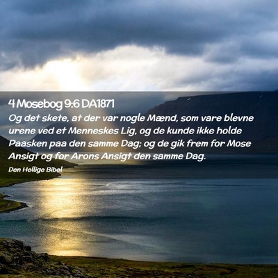 Picture 02 - 4 Mosebog 9:6 DA1871 - Og det skete, at der var nogle Mænd, som vare - Bible Verse Picture