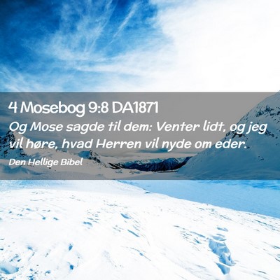 Picture 02 - 4 Mosebog 9:8 DA1871 - Og Mose sagde til dem: Venter lidt, og jeg vil - Bible Verse Picture