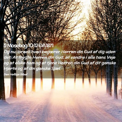 Picture 02 - 5 Mosebog 10:12 DA1871 - Og nu, Israel! hvad begærer Herren din Gud af - Bible Verse Picture