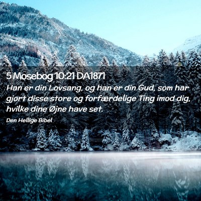 Picture 02 - 5 Mosebog 10:21 DA1871 - Han er din Lovsang, og han er din Gud, som har - Bible Verse Picture