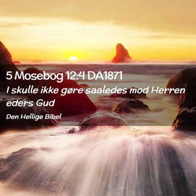 Picture 02 - 5 Mosebog 12:4 DA1871 - I skulle ikke gøre saaledes mod Herren eders - Bible Verse Picture
