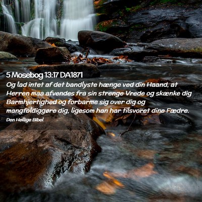 Picture 02 - 5 Mosebog 13:17 DA1871 - Og lad intet af det bandlyste hænge ved din - Bible Verse Picture