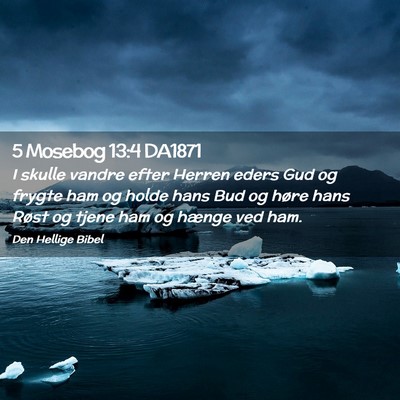 Picture 02 - 5 Mosebog 13:4 DA1871 - I skulle vandre efter Herren eders Gud og frygte - Bible Verse Picture