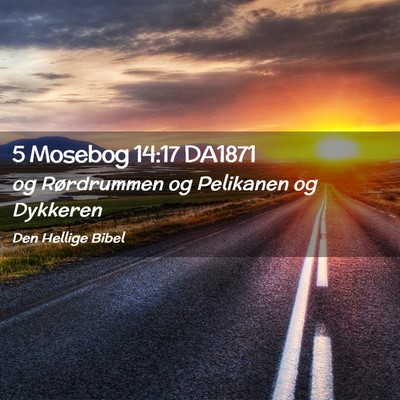 Picture 02 - 5 Mosebog 14:17 DA1871 - og Rørdrummen og Pelikanen og - Bible Verse Picture