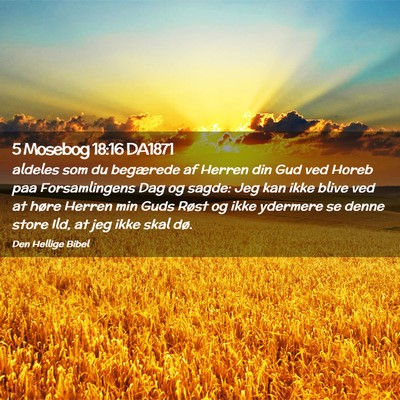 Picture 02 - 5 Mosebog 18:16 DA1871 - aldeles som du begærede af Herren din Gud ved - Bible Verse Picture