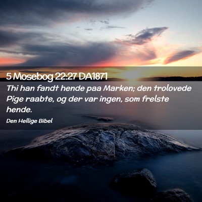 Picture 02 - 5 Mosebog 22:27 DA1871 - Thi han fandt hende paa Marken; den trolovede - Bible Verse Picture