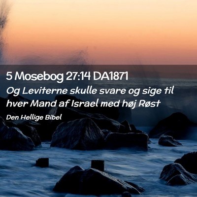 Picture 02 - 5 Mosebog 27:14 DA1871 - Og Leviterne skulle svare og sige til hver Mand - Bible Verse Picture