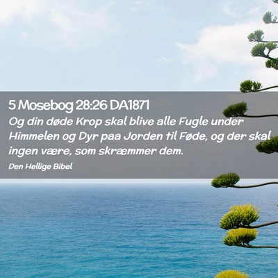 Picture 02 - 5 Mosebog 28:26 DA1871 - Og din døde Krop skal blive alle Fugle under - Bible Verse Picture