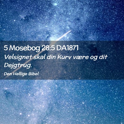 Picture 02 - 5 Mosebog 28:5 DA1871 - Velsignet skal din Kurv være og dit - Bible Verse Picture