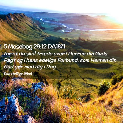 Picture 02 - 5 Mosebog 29:12 DA1871 - for at du skal træde over i Herren din Guds Pagt - Bible Verse Picture