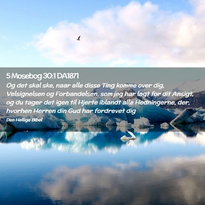 Picture 02 - 5 Mosebog 30:1 DA1871 - Og det skal ske, naar alle disse Ting komme over - Bible Verse Picture