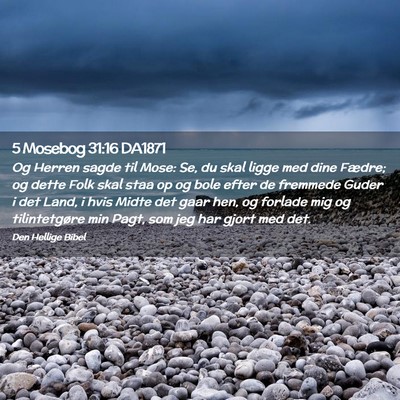 Picture 02 - 5 Mosebog 31:16 DA1871 - Og Herren sagde til Mose: Se, du skal ligge med - Bible Verse Picture