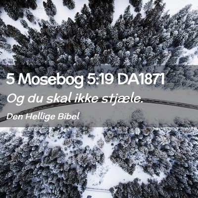 Picture 02 - 5 Mosebog 5:19 DA1871 - Og du skal ikke - Bible Verse Picture