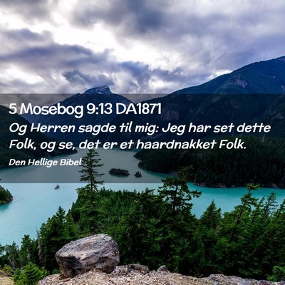 Picture 02 - 5 Mosebog 9:13 DA1871 - Og Herren sagde til mig: Jeg har set dette Folk, - Bible Verse Picture