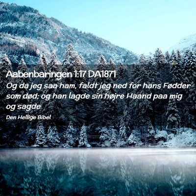 Picture 02 - Aabenbaringen 1:17 DA1871 - Og da jeg saa ham, faldt jeg ned for hans Fødder - Bible Verse Picture