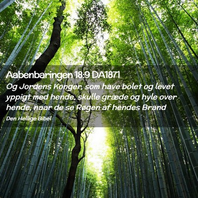 Picture 02 - Aabenbaringen 18:9 DA1871 - Og Jordens Konger, som have bolet og levet yppigt - Bible Verse Picture