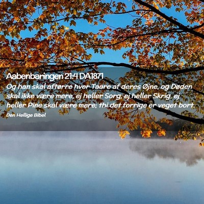 Picture 02 - Aabenbaringen 21:4 DA1871 - Og han skal aftørre hver Taare af deres Øjne, - Bible Verse Picture