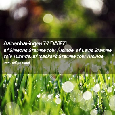 Picture 02 - Aabenbaringen 7:7 DA1871 - af Simeons Stamme tolv Tusinde, af Levis Stamme - Bible Verse Picture