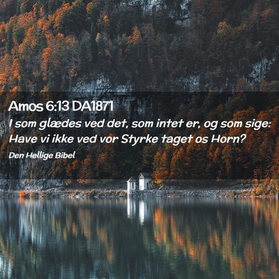 Picture 02 - Amos 6:13 DA1871 - I som glædes ved det, som intet er, og som sige: - Bible Verse Picture