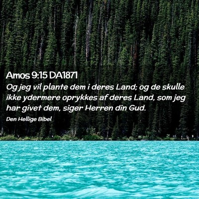 Picture 02 - Amos 9:15 DA1871 - Og jeg vil plante dem i deres Land; og de skulle - Bible Verse Picture