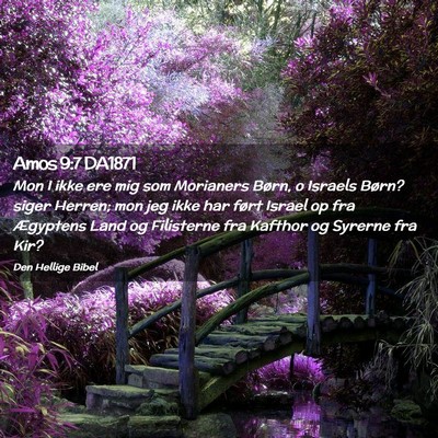 Picture 02 - Amos 9:7 DA1871 - Mon I ikke ere mig som Morianers Børn, o Israels - Bible Verse Picture