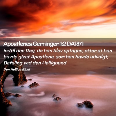 Picture 02 - Apostlenes Gerninger 1:2 DA1871 - indtil den Dag, da han blev optagen, efter at han - Bible Verse Picture