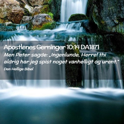 Picture 02 - Apostlenes Gerninger 10:14 DA1871 - Men Peter sagde: „Ingenlunde, Herre! thi aldrig - Bible Verse Picture