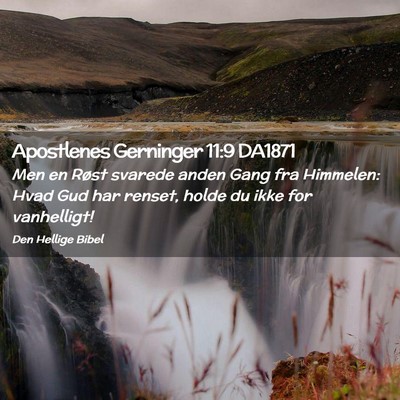 Picture 02 - Apostlenes Gerninger 11:9 DA1871 - Men en Røst svarede anden Gang fra Himmelen: - Bible Verse Picture