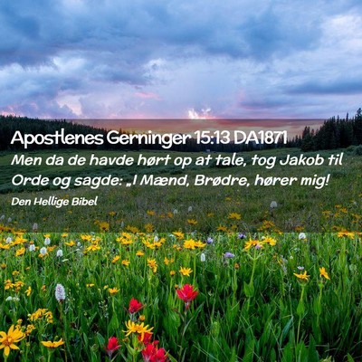 Picture 02 - Apostlenes Gerninger 15:13 DA1871 - Men da de havde hørt op at tale, tog Jakob til - Bible Verse Picture