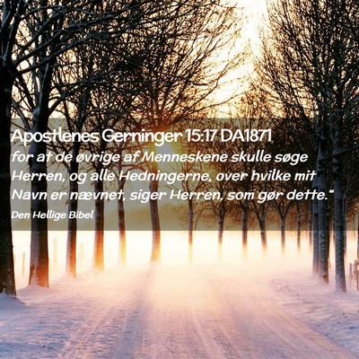 Picture 02 - Apostlenes Gerninger 15:17 DA1871 - for at de øvrige af Menneskene skulle søge - Bible Verse Picture