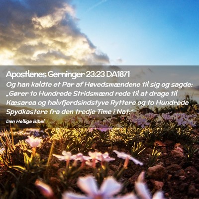 Picture 02 - Apostlenes Gerninger 23:23 DA1871 - Og han kaldte et Par af Høvedsmændene til sig - Bible Verse Picture