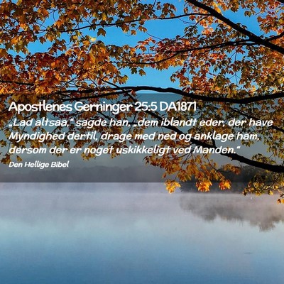 Picture 02 - Apostlenes Gerninger 25:5 DA1871 - „Lad altsaa,“ sagde han, „dem iblandt eder, - Bible Verse Picture