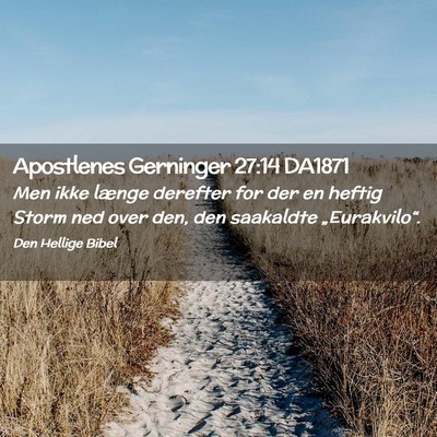 Picture 02 - Apostlenes Gerninger 27:14 DA1871 - Men ikke længe derefter for der en heftig Storm - Bible Verse Picture
