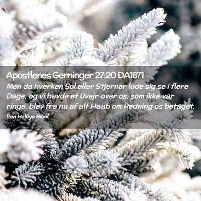 Picture 02 - Apostlenes Gerninger 27:20 DA1871 - Men da hverken Sol eller Stjerner lode sig se i - Bible Verse Picture